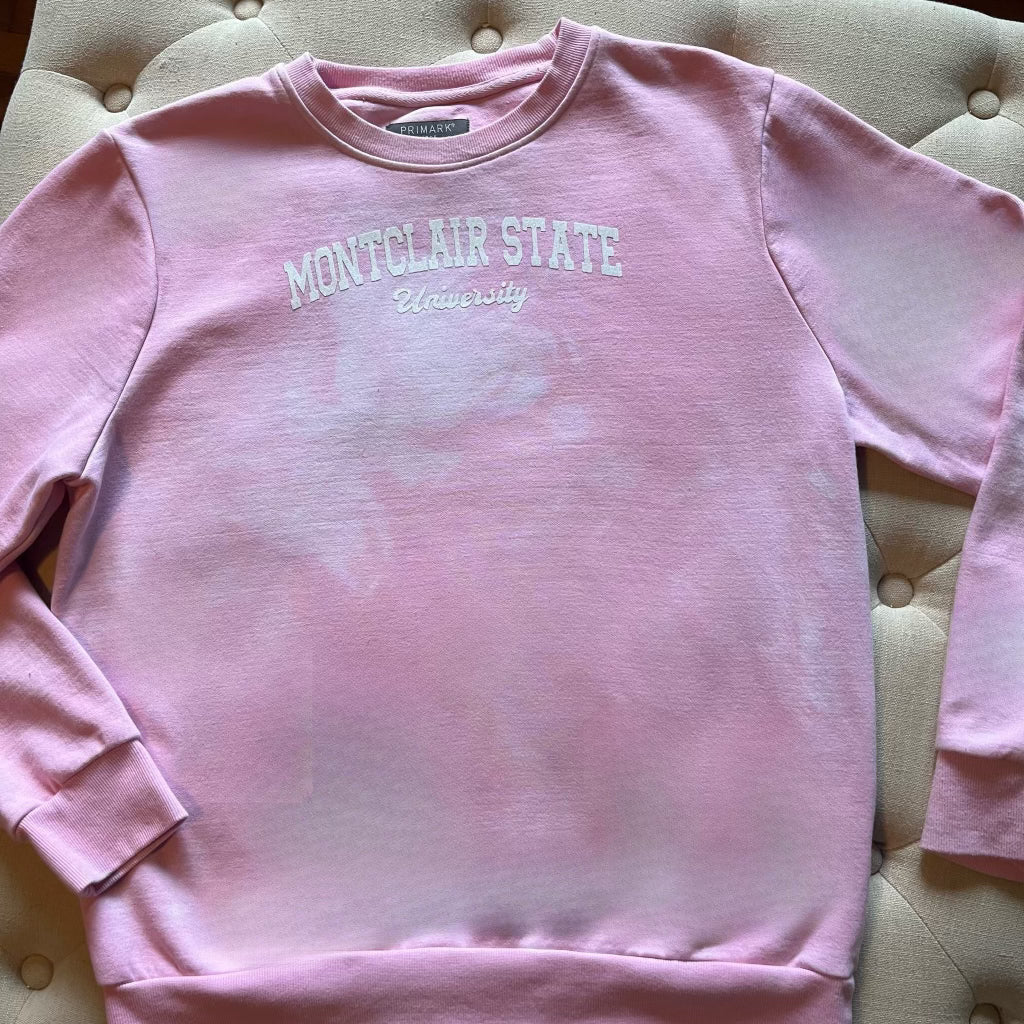Pink Glitter Tye Dye Crew